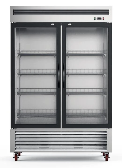 2022 Catering Solutions Double Door Stainless Steel Restaurant Upright Standing Freezer